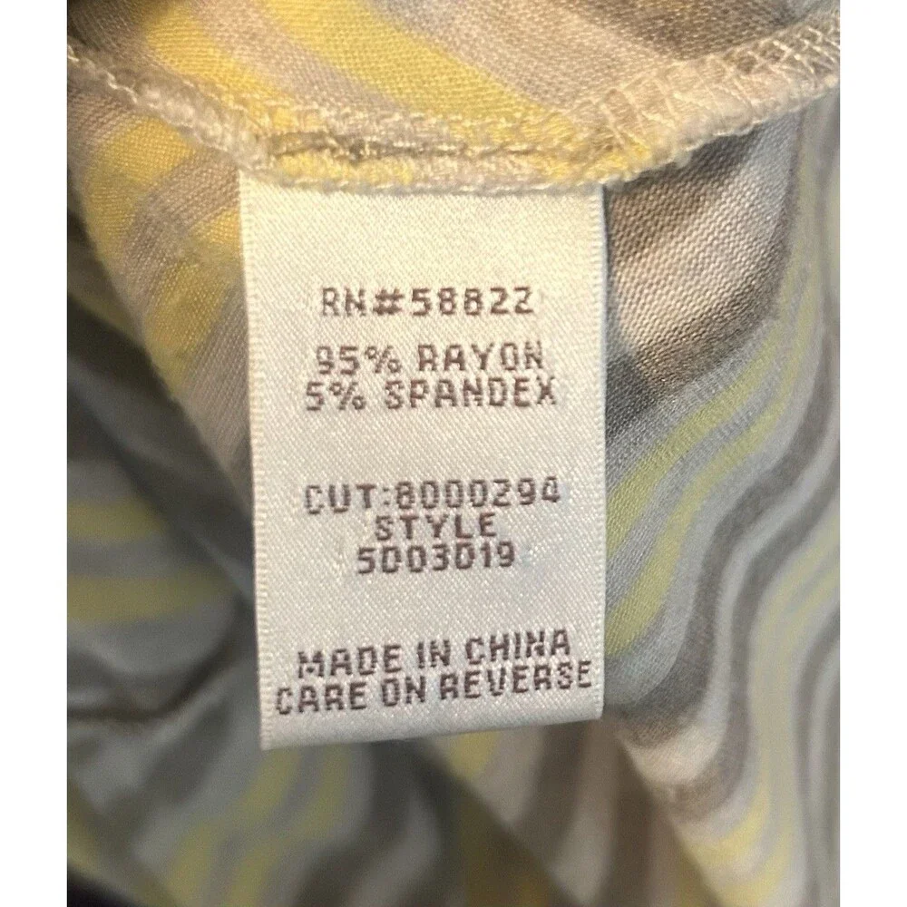 Boho Chevron Maxi Skirt Max Studio Yellow Gray Stretch Waist S